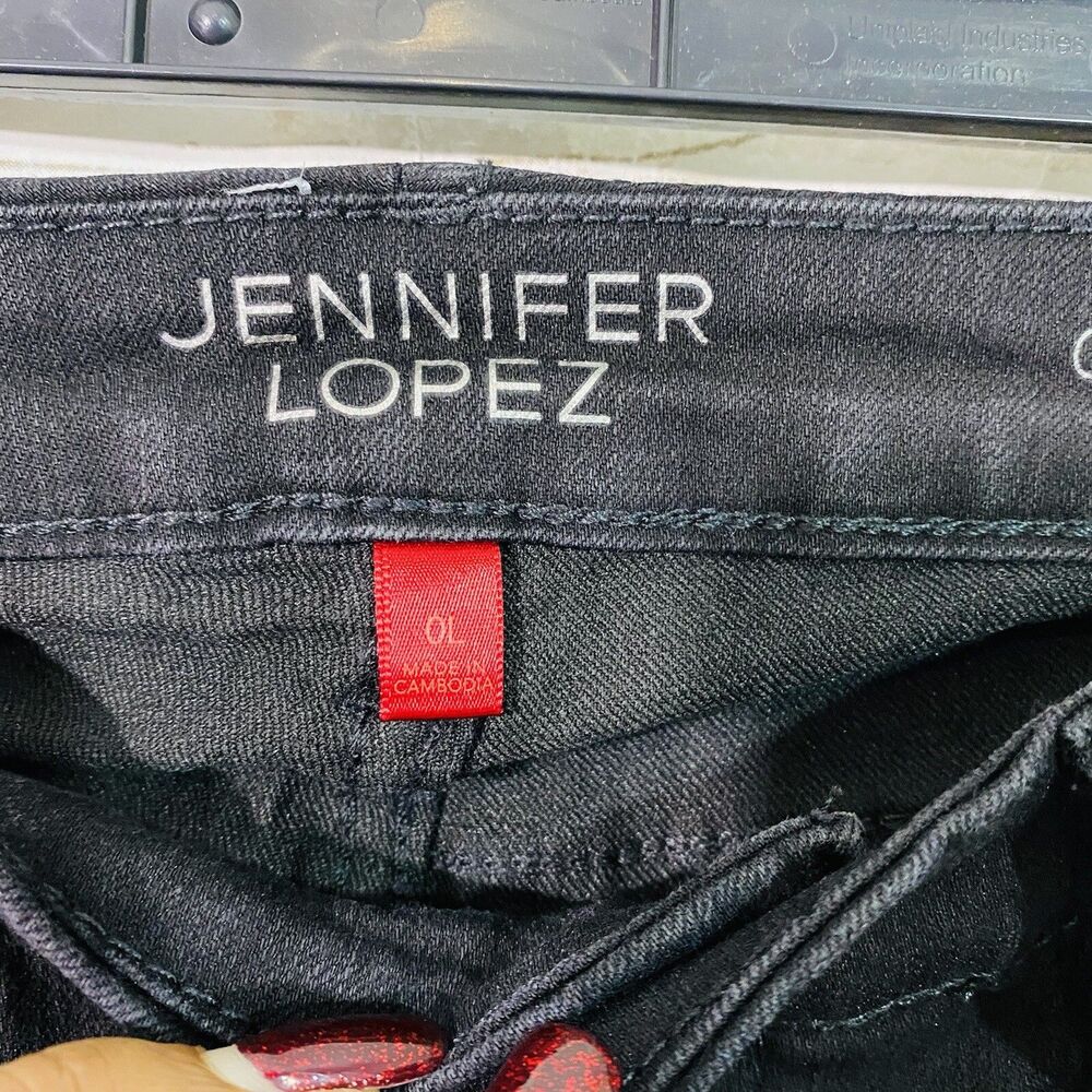Jennifer Lopez Women's Black curvy bootcut jeans size 0 LONG - Picture 5 of 8
